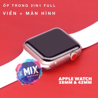 Ốp dẻo trong 2in1 Full viền và màn hình Apple Watch (ốp silicon apple watch, themixshop)