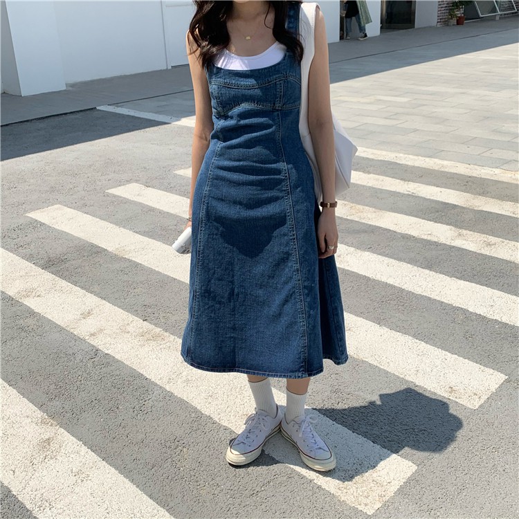 [ORDER] Váy yếm Jean nữ dáng chữ A | BigBuy360 - bigbuy360.vn