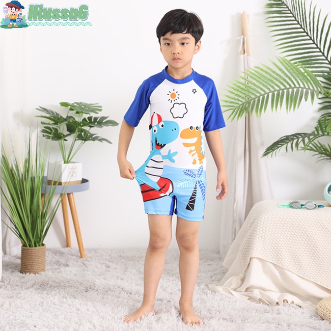 Đồ Bơi Một Mảnh Khô Nhanh Chống Nắng In Họa Tiết Hoạt Hình Cho Bé Trai 4-8 Tuổi