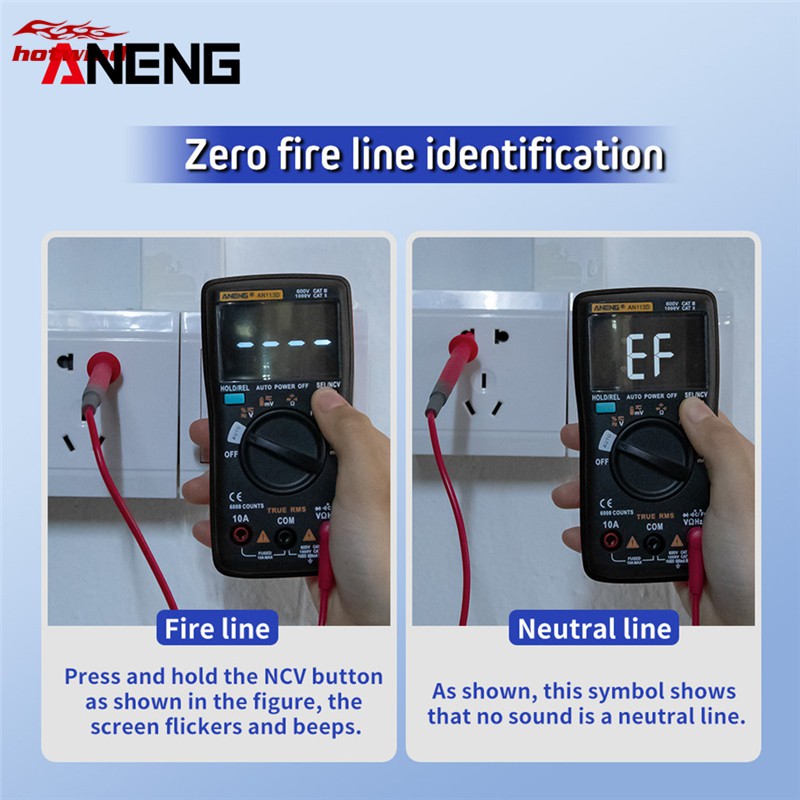 Bộ đồng hồ vạn năng ANENG AN113D AC / DC thiết kế tiện dụng dễ sử dụng