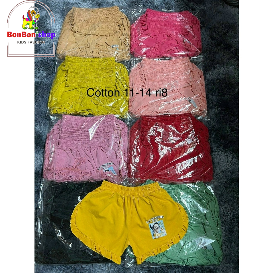 Quần thun cotton cho bé gái vải co giãn mềm mịn, hàng xuất dư size 8-23kg mẫu ngẫu nhiên- QTN01