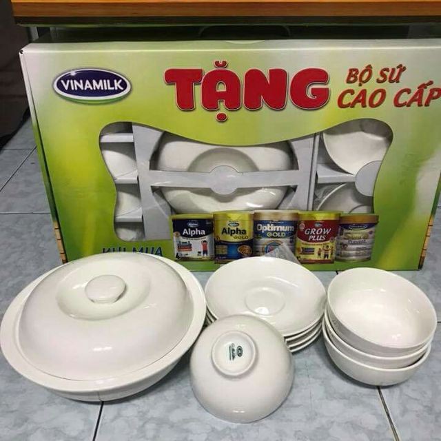 Bộ tô bát sứ cao cấp (quà khuyến mại Vinamilk)