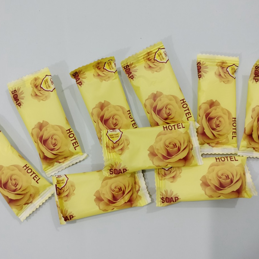 100 Xà bông cho khách sạn nhà nghỉ, Xà bông tắm dùng 1 lần, Soap mini hương nước hoa, xà bông du lịch, Bịch 100 cái