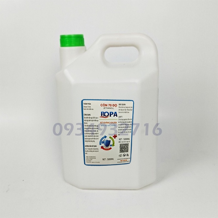 Cồn y tế can 5 lít BOPA - Cồn 70 độ sát khuẩn thay nước rửa tay