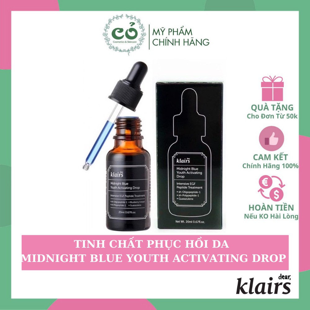 Tinh chất phục hồi da Midnight Blue Youth Activating Drop Klairs 20ml