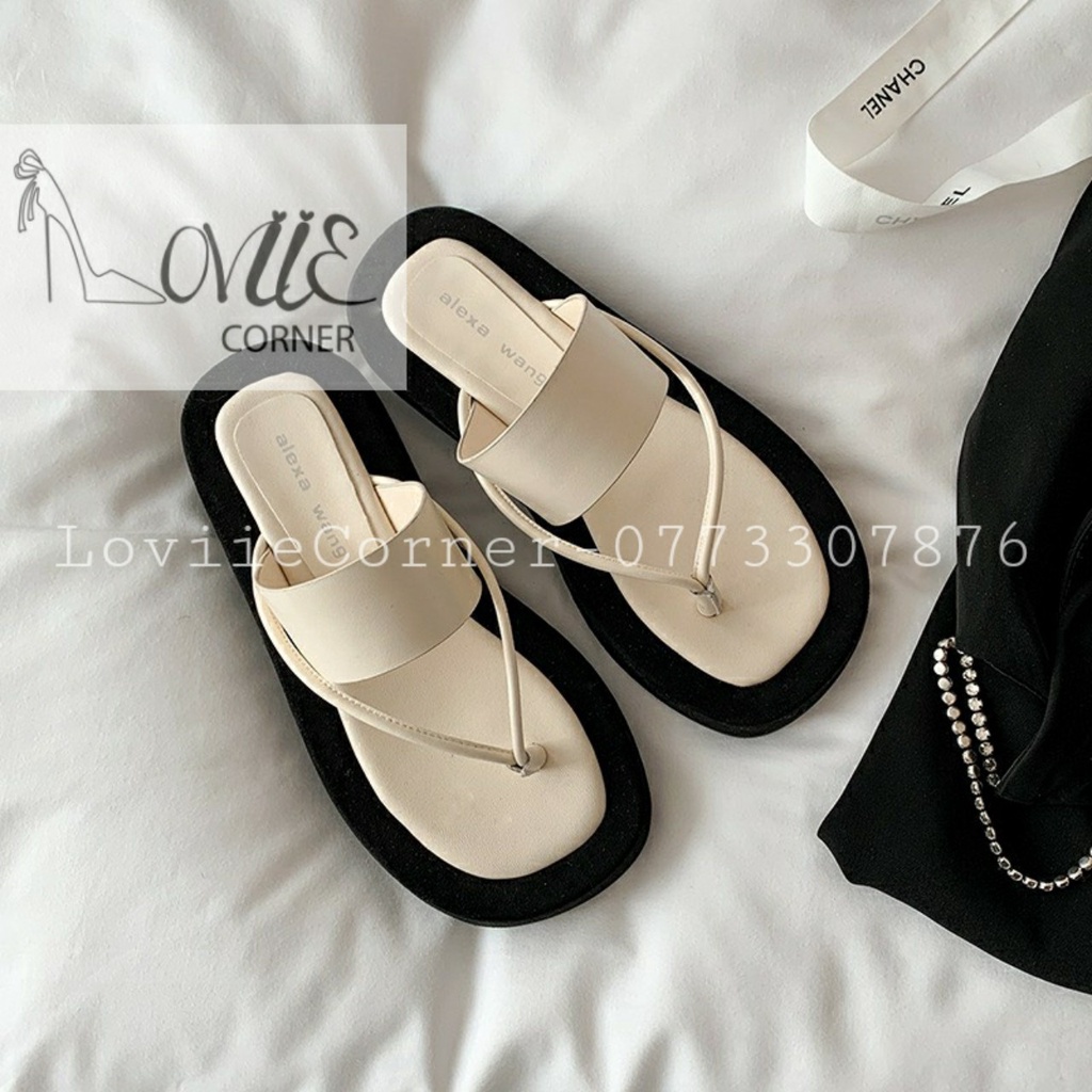 DÉP XUỒNG LOVIIECORNER - SANDAL THỜI TRANG BÁNH MÌ - DÉP NỮ QUAI NGANG ĐỄ XUỒNG D211013 D220421
