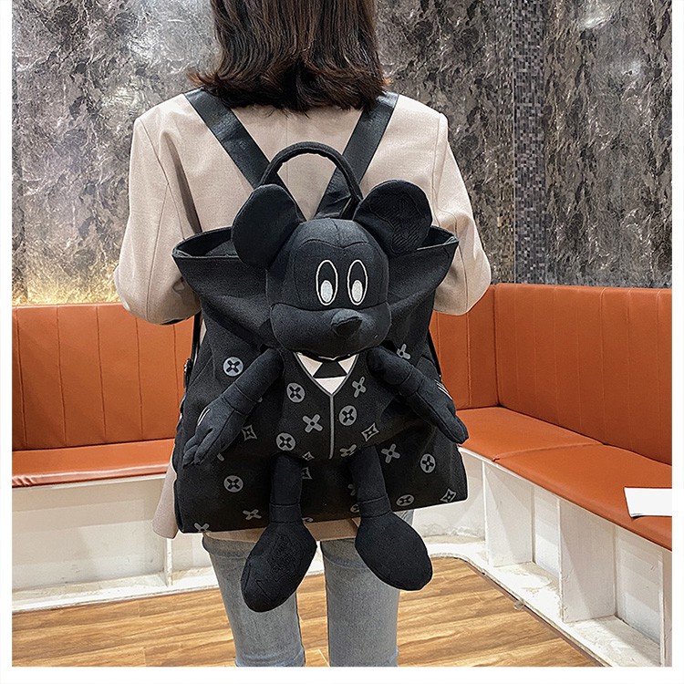 Balo vải Uzzlang độc lạ hình chuột Mickey