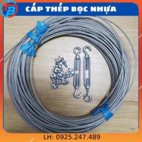 Dây Cáp Thép Bọc Nhựa 2MM, 3MM, 4MM ,5MM, 6MM, 8MM, Bán Lẻ Theo Mét, 2ly, 3ly, 4Ly, 5ly, 6ly, 8ly - (capthepsaigon)