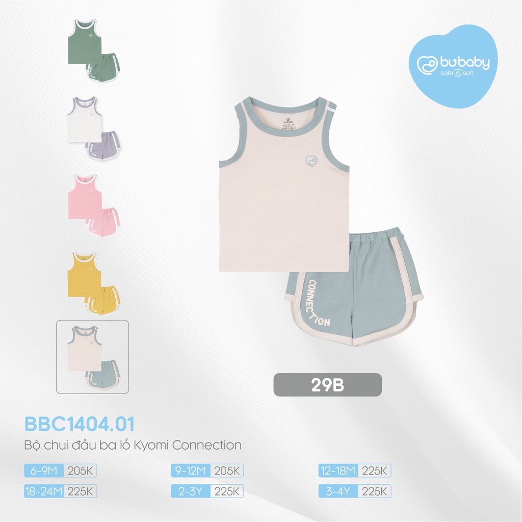 [CHÍNH HÃNG] Bộ chui đầu ba lỗ Kyomi Connection trẻ em BBC1404.01 Bu
