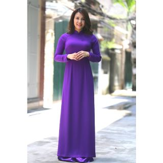 Áo dài tím trơn -may đo theo số đo