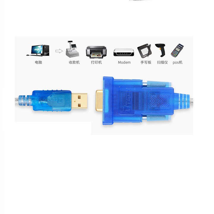 Cáp USB to Com (RS232-DB9) cổng Âm dài 1.5m DTECH
