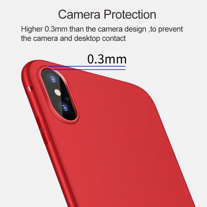 Ốp điện thoại màu đen mặt nhám đơn giản cho IPHONE 5S SE 6 6S 7 8 PLUS X XR XS MAX