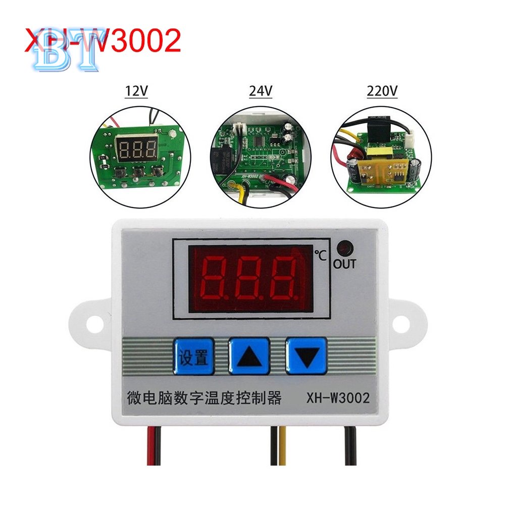 Bộ Điều Khiển Nhiệt Độ Kỹ Thuật Số XH-W3002 DC 12V / 24V AC 110-220V