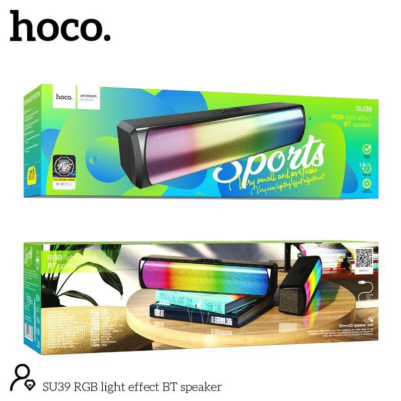 CHÍNH HÃNG Loa Bluetooth HOCO SU39 Tích Hợp Đèn Led Âm Thanh Cực Đỉnh,Kiểu Dáng Sang Trọng,Pin Trâu Bảo Hành 6 Tháng
