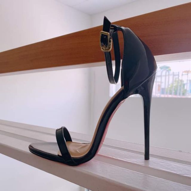 Sandanl cao gót quai mảnh đen bóng 9_10p và 11_12p(hình ảnh thật) | BigBuy360 - bigbuy360.vn