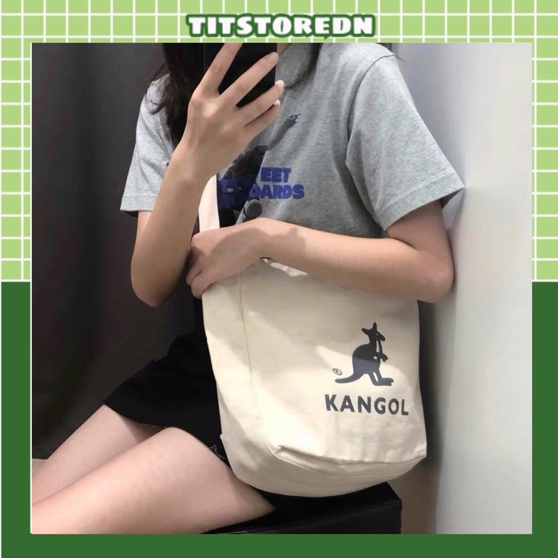 Túi đeo chéo Kangol kiểu Hàn ulzzang unisex (có sẵn, vừa a