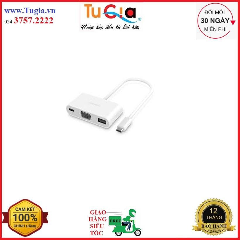 Cáp chuyển đổi USB Type C sang VGA và USB 3.0 Cao cấp Ugreen hàng chính hãng