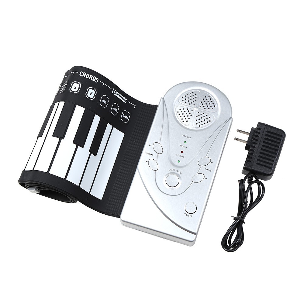 TGS28 Xả Kho Đàn piano điện tử bàn phím cuộn dẻo 49 keys (Trắng) Sechu-8540