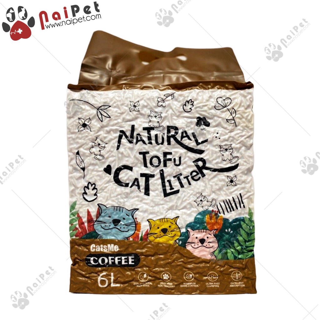 Cát Vệ Sinh Cát Đậu Nành Cho Thú Cưng Natural Tofu Cat Litter Cats Me 6L