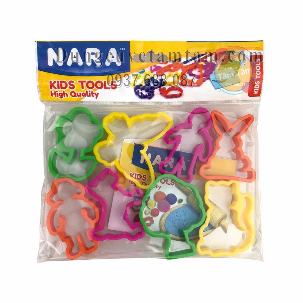 [ TÂM TÂM ]-Bộ Khuôn đất nặn 8 món KIDDY CLAY MO-GARDEN