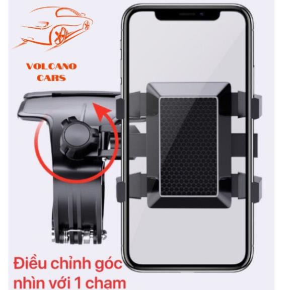 Giá đỡ kẹp điện thoại vô lăng để trên xe hơi ô tô xoay 360 độ chống rung treo đa điểm trên taplo, gương chiếu hậu