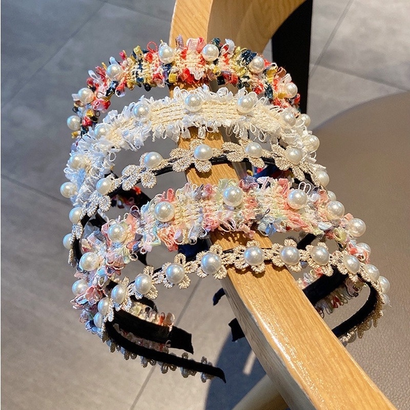 Băng Đô cài tóc Đính Ngọc Trai Nhân Tạo Thời Trang Hàn Quốc