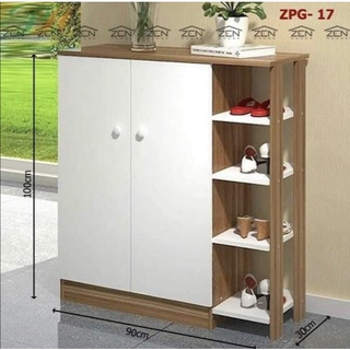 Tủ giày gỗ có giá Thông minh. Kích thước: 80 x 80 x 30cm. gỗ MDF cao cấp, sang trọng. Khoan sẵn lỗ, lắp ráp dễ dàng