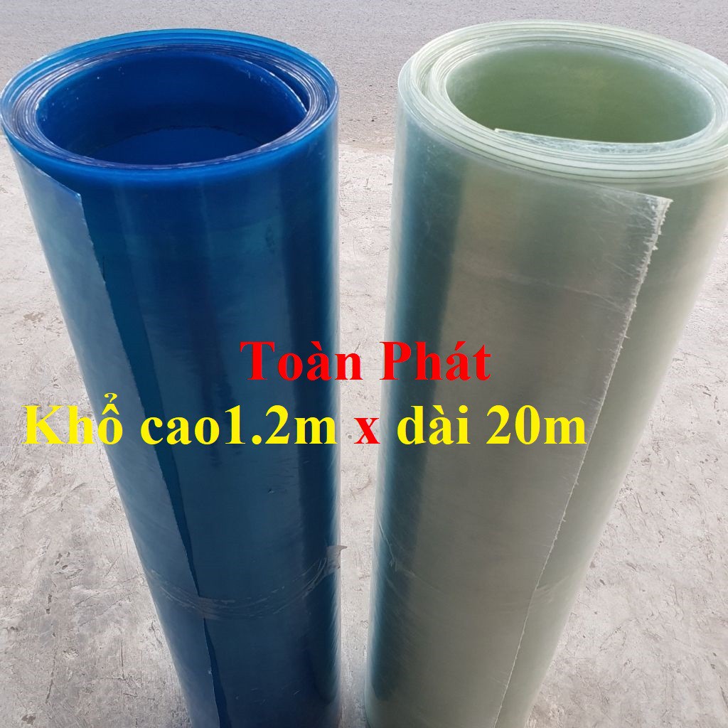 ( Khổ cao 1.2M x dài 20m x dày 8 dem ) Tôn nhựa lấy sáng màu Xanh/ màu trắng