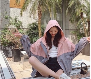 Áo khoác dù phối màu