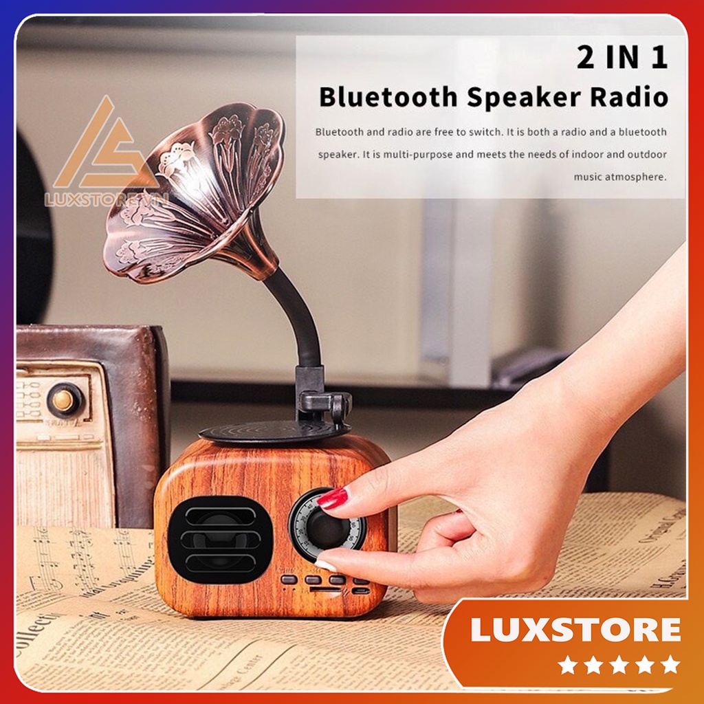 LOA BLUETOOTH MINI PHONG CÁCH CỔ ĐIỂN CỔ ĐIỂN FT05 &amp; BT01 CLASSIC ÂM THANH SIÊU TRẦM SANG TRỌNG – LUXSTORE