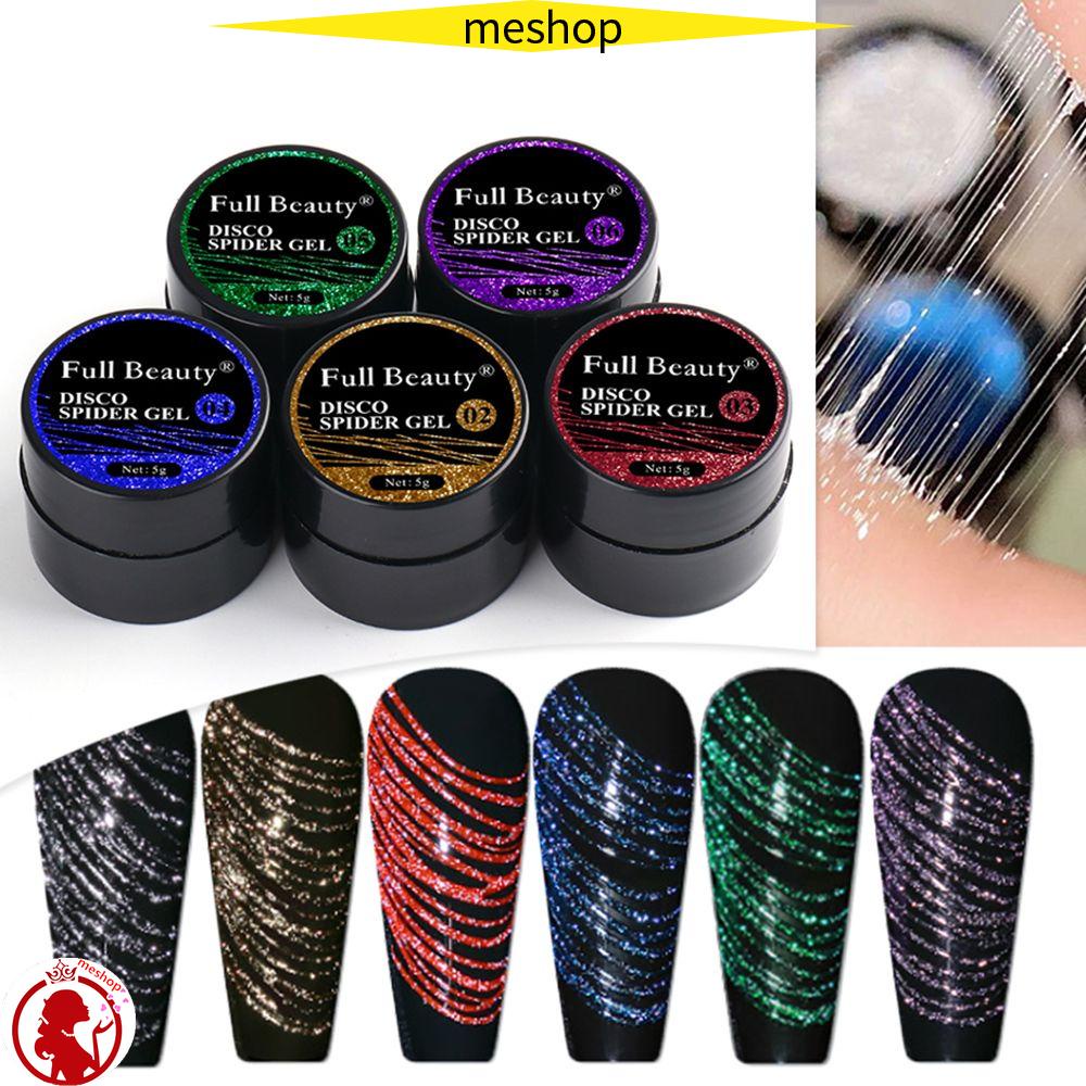 Gel Sơn Móng Tay Hình Mạng Nhện Phản Quang 5ml DIY