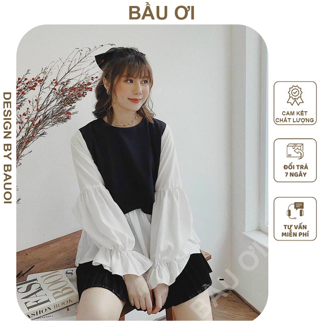 [BAUOII A06] ÁO BẦU THU ĐÔNG DÀI TAI HÀNG THIẾT KẾ ĐẸP - ÁO BẦU CÔNG SỞ KIỂU DÁNG BABYDOLL MẶC ĐI LÀM ĐI CHƠI ĐỀU ĐẸP