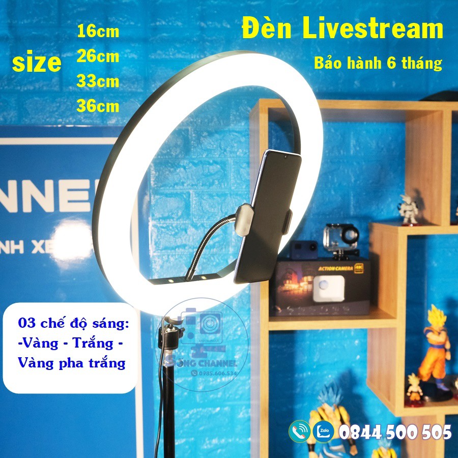 Đèn Livestream Siêu Sáng Đủ Size Từ 16CM - 26CM - 32CM - 36CM Có Remote (Nowship-Grap)