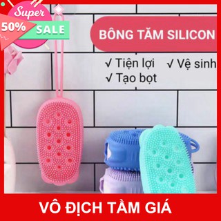 D64 Bông tắm silicon massage tạo bọt
