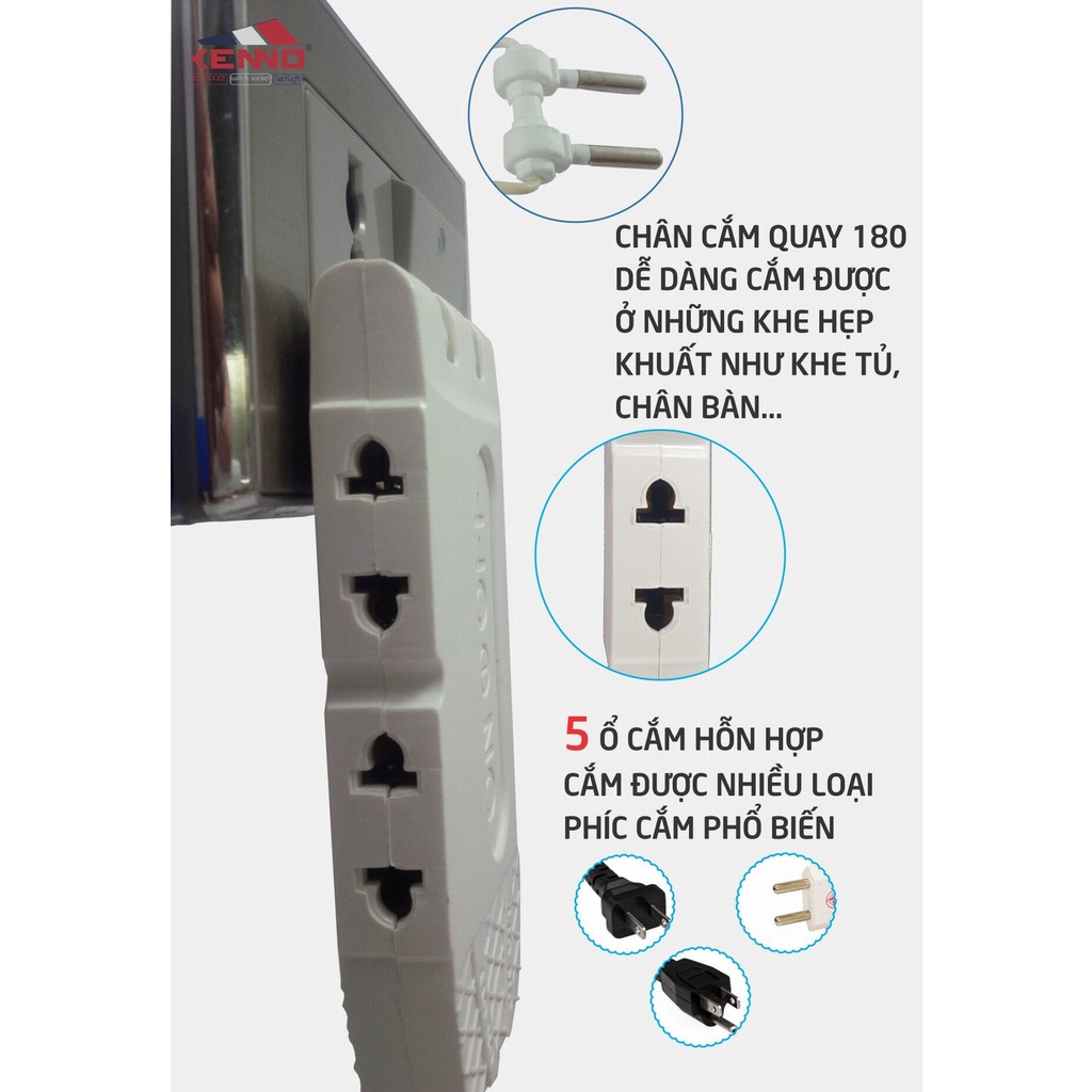 Phích cắm điện thông minh Q3 chia 1 ra 3 ra 5