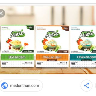 Bột cháo ăn dặm Mabu 400g ba loại