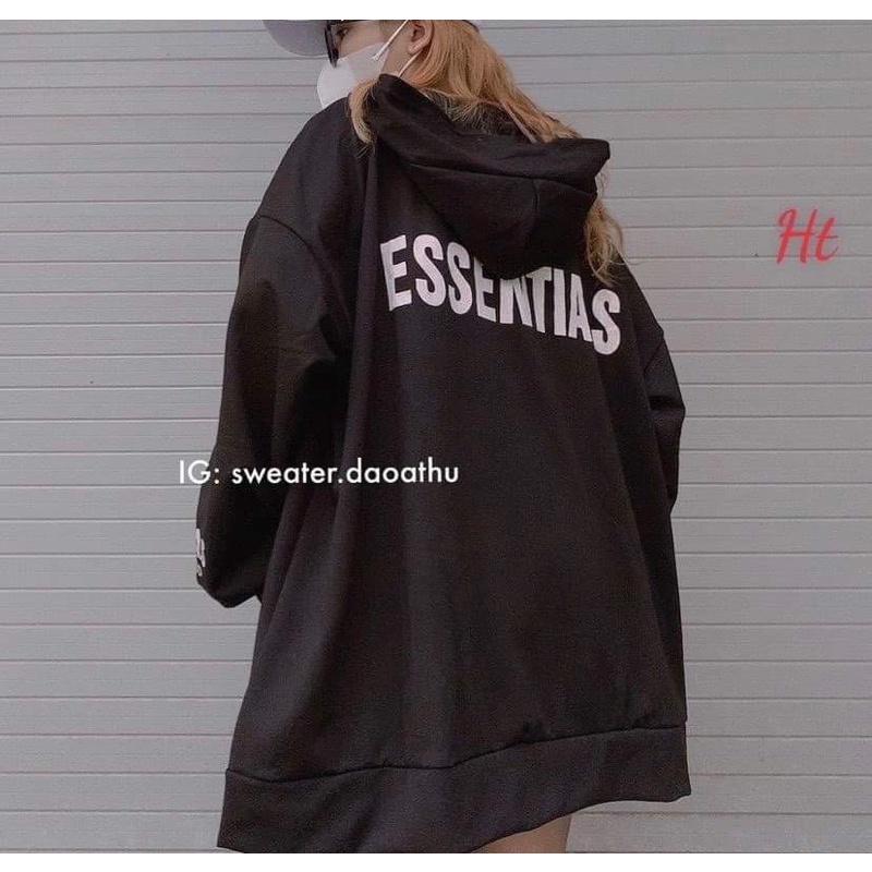 Áo khoác nỉ ESS in tay H2A755