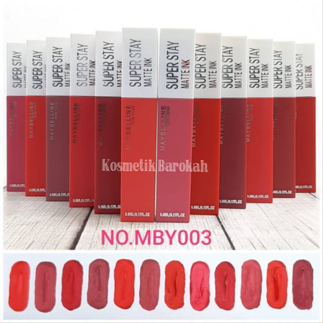 (hàng Mới Về) Set 12 Son Kem Lì Maybelline New York No.mby3