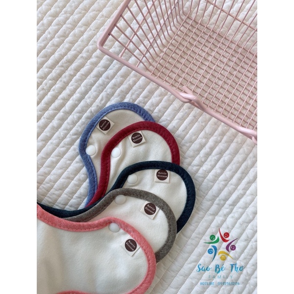 Yếm vải cho bé Vella Bunnie Blossom Hàn Quốc từ 0-4 tuổi, yếm cổ hoa cho bé ăn dặm