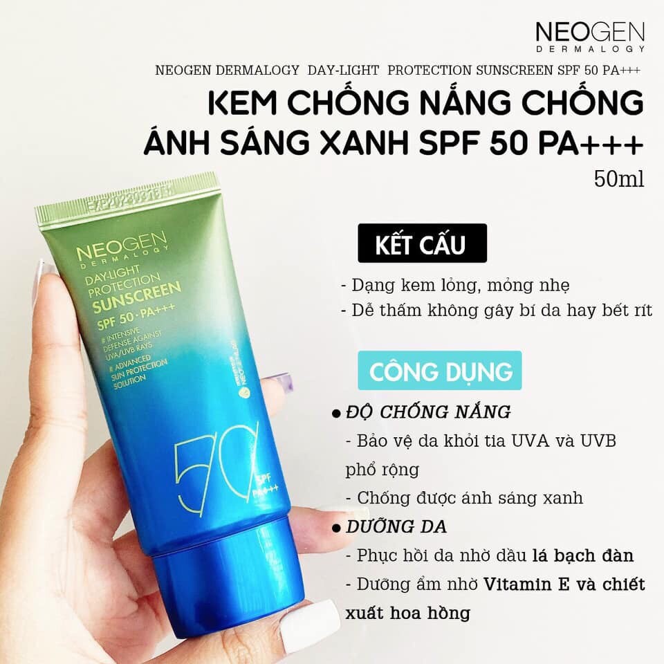 Kem Chống Nắng Chống Ánh Sáng Xanh Neogen Dermalogy Day-Light Protection Sunscreen 50ml