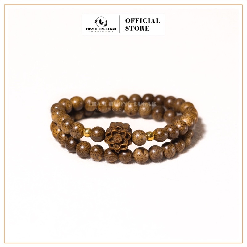 Vòng tay trầm hương - Thương Hiệu Trầm Hương Lugar - Hoa Sen Trầm