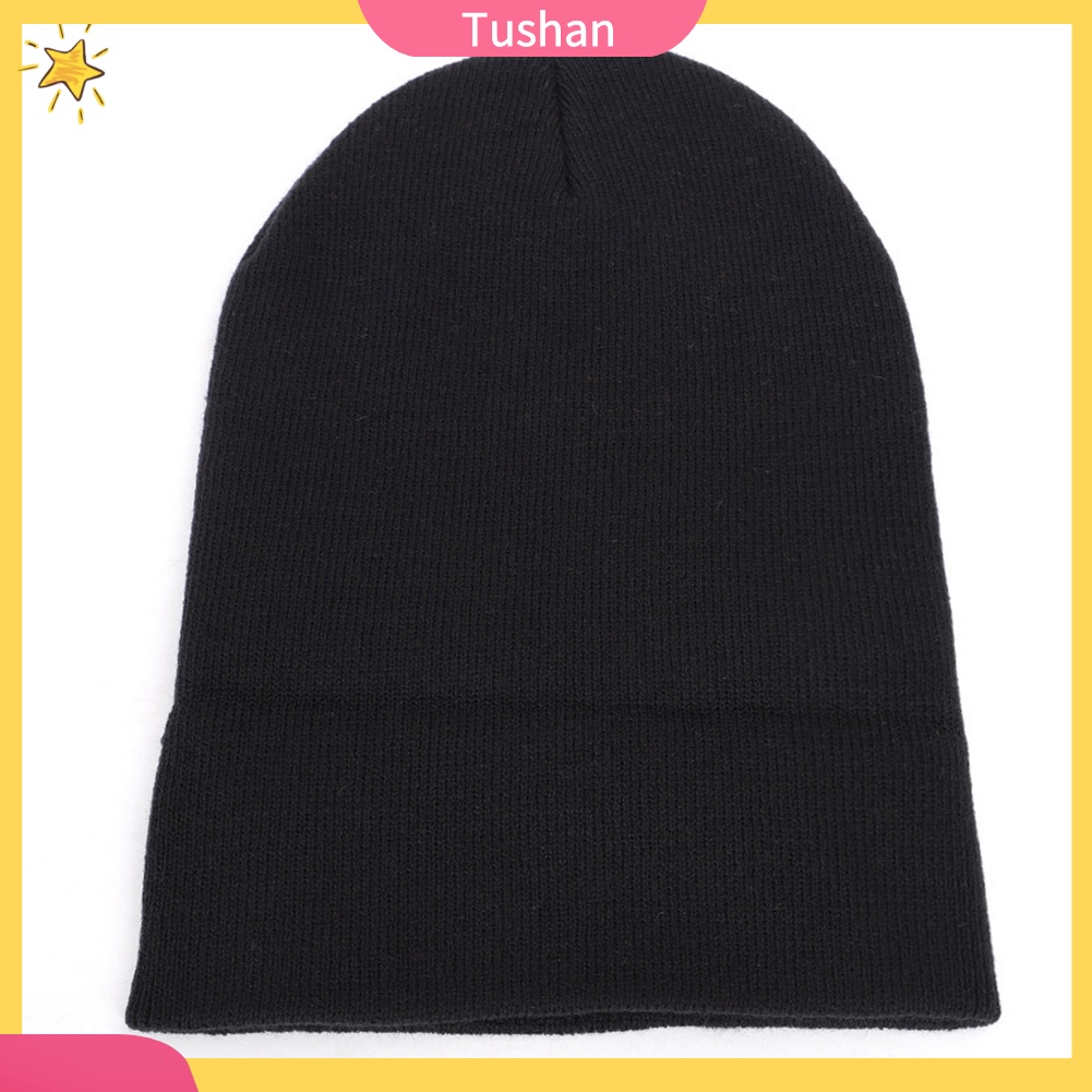 Mũ Len Màu Trơn Thêu Hình Người Phong Cách Hip Hop