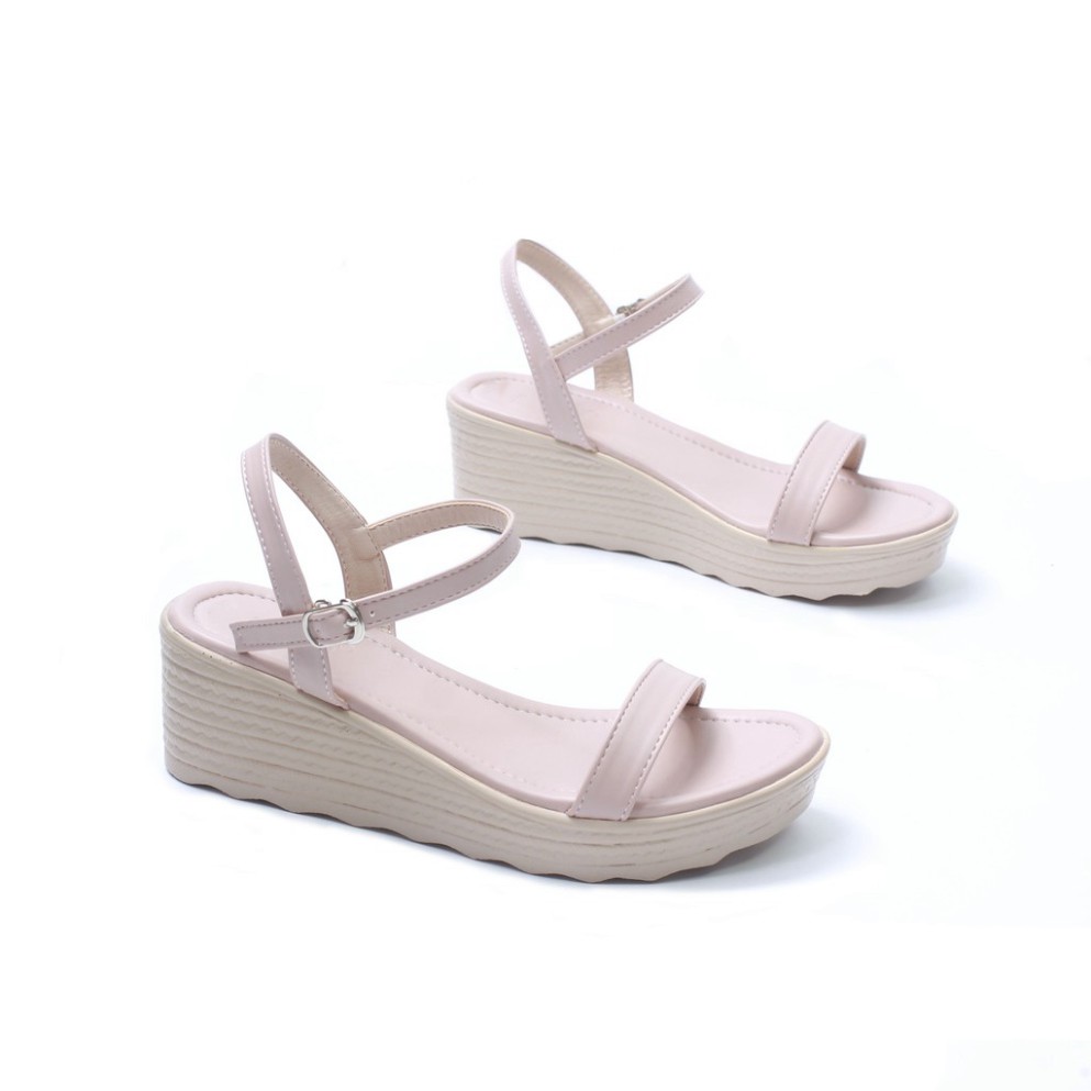 Giày Sandal Đế Xuồng 5cm Quai Ngang X601