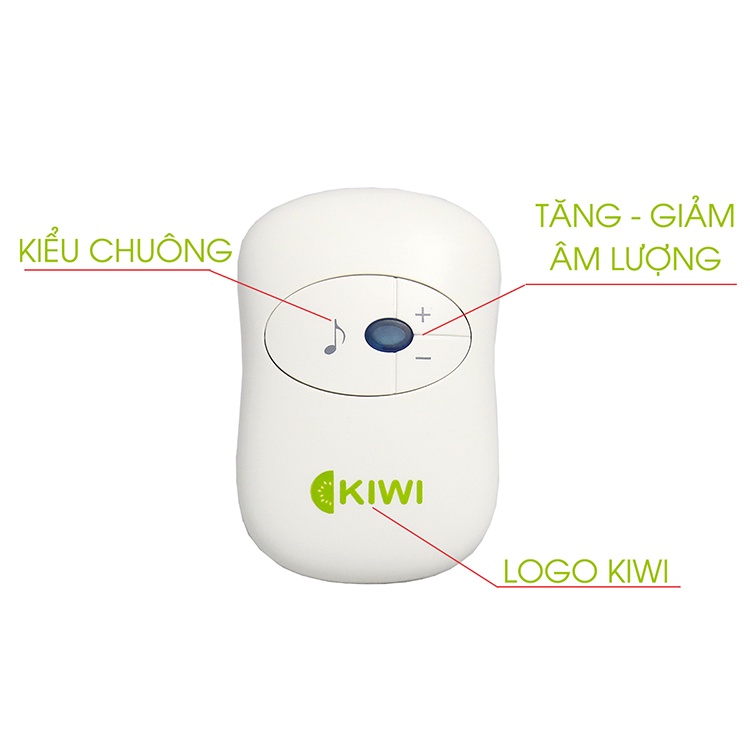 CHUÔNG CỬA KHÔNG DÂY KIWI KW-D12E