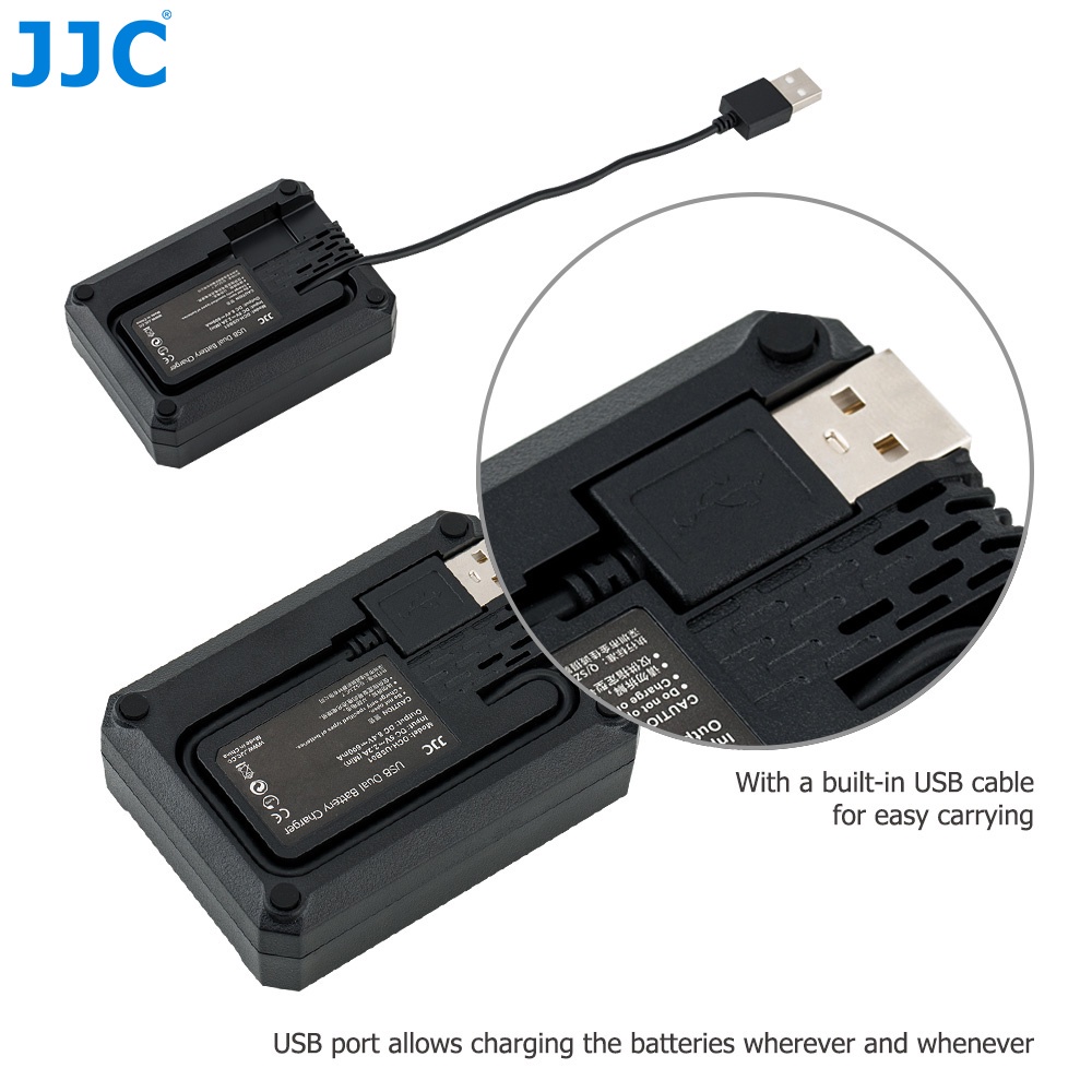 JJC Pin máy ảnh Bộ sạc USB cho Pin Olympus BLS-1 / BLS-5 / BLS-50, Olympus E-M10 Mark III E-PL9 E-PL8 E-PL7 Máy ảnh, phụ kiện DSLR