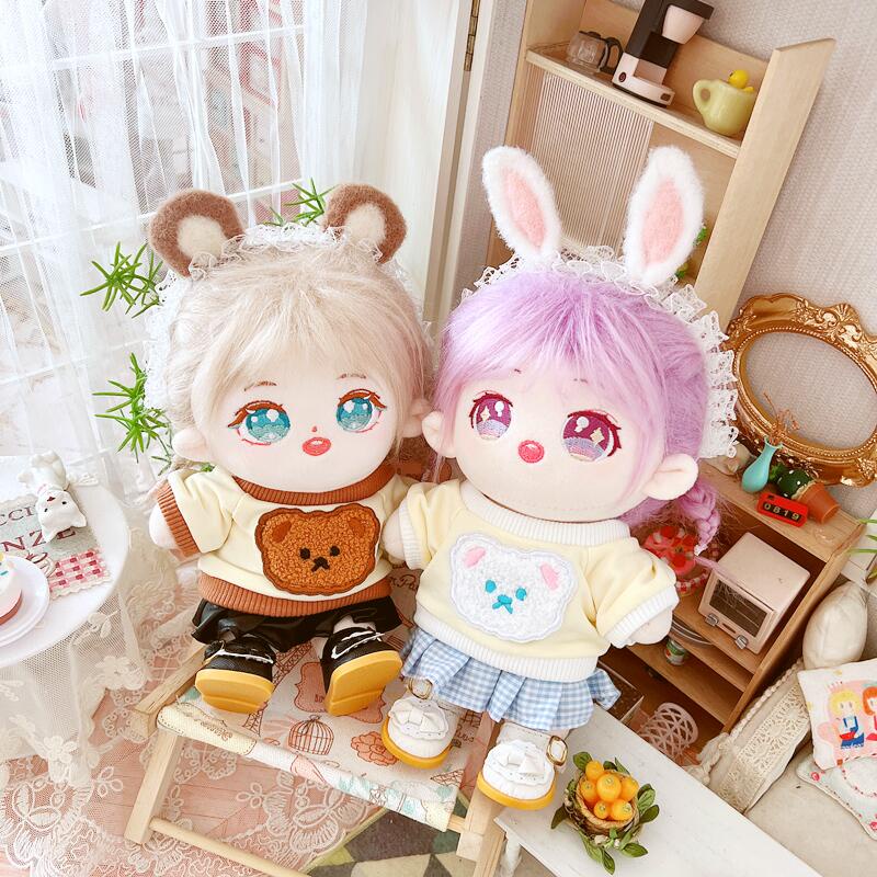 Áo thun gấu cho doll 20cm