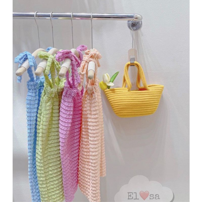 Váy ren dây buộc xinh xắn bé gái