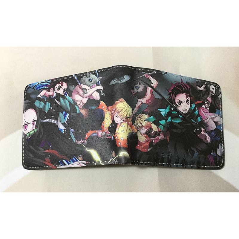 Ví Ngắn Gập Đôi In Hình Anime Kimetsu No Yaiba Tanjiro Kamado Giá Đỡ