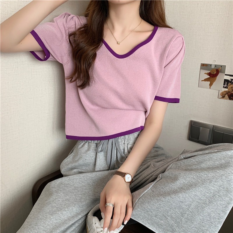 Áo Thun Nữ Totoro Cute Hình Trái Tim Form Đẹp Có Nhiều Màu Lựa Chọn Chất Dệt Kim