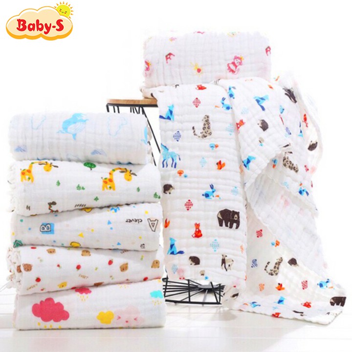 Khăn tắm xô cho bé, Khăn tắm xô 6 lớp hàng xuất Nhật loại đẹp đa năng cho bé siêu mềm mịn siêu thấm hút Baby-S – SKH004